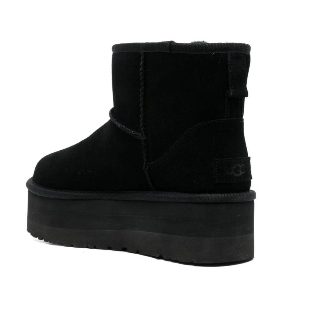 UGG Womens Classic Mini Platform Boots Black Size 10 - Picture 2 of 11